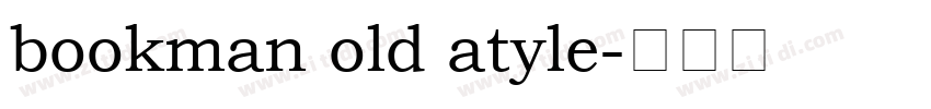 bookman old atyle字体转换